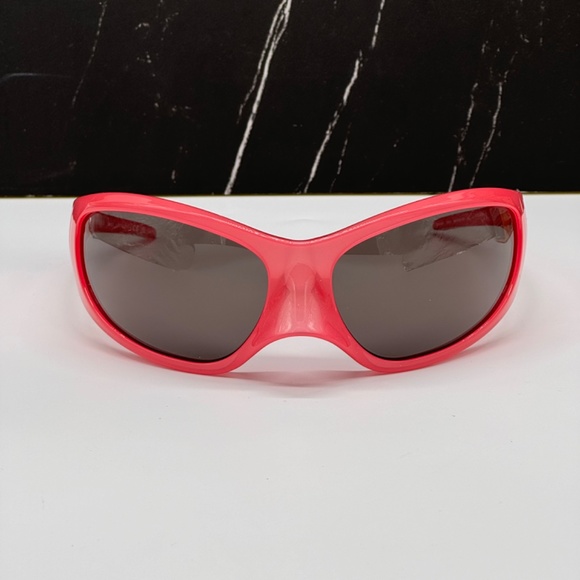 NEW BB0252S 002 BALENCIAGA PINK GREY OVAL WOMEN BALENCIAGA SUNGLASSES - Picture 1 of 12